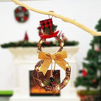 Amazon | クリスマスリース 可愛い 壁飾り オーナメント飾り付き